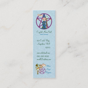 Witchy Woman Penctacle Pixel Art Mini Business Card