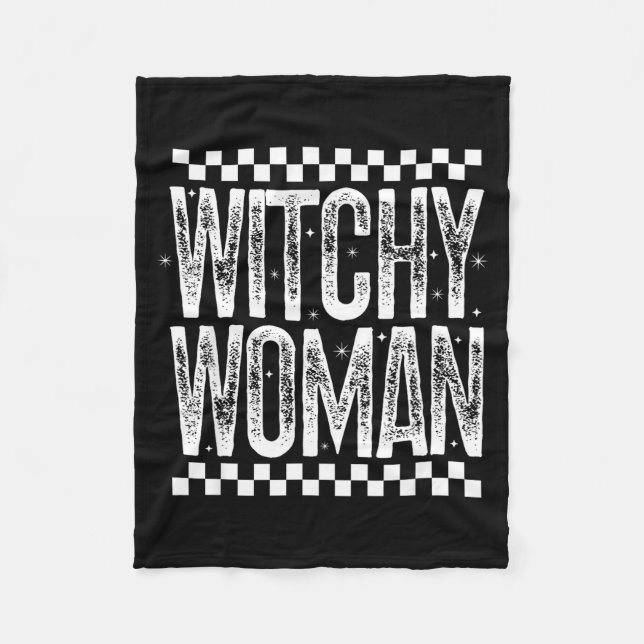 Witchy Woman Soky Mama Retro Halloween Season Quot Fleece Blanket (Front)