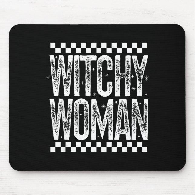 Witchy Woman Soky Mama Retro Halloween Season Quot Mouse Pad (Front)