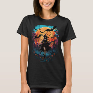 Witchy Woman Teen Girls Witchcraft Wiccan Hallowee T-Shirt