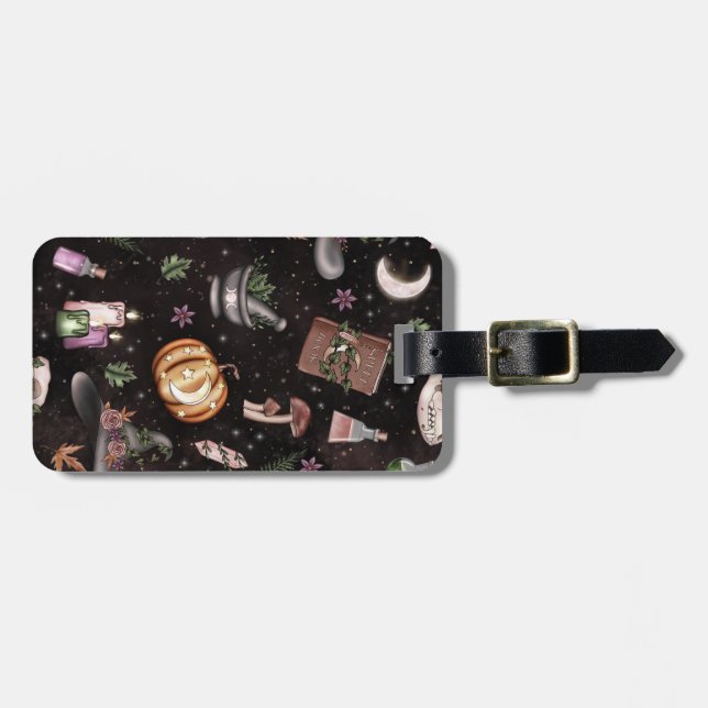 Witchy Woodland Luggage Tag (Front Horizontal)