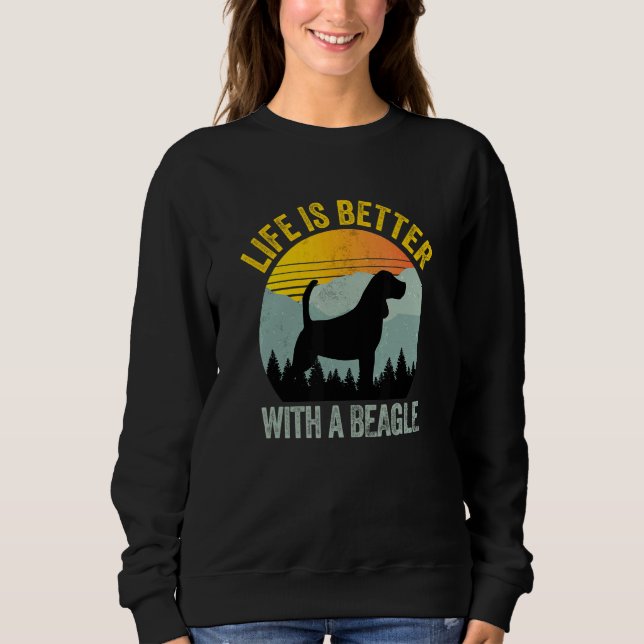 With A Beagle Summer Sky Dog Sweatshirt (Front)