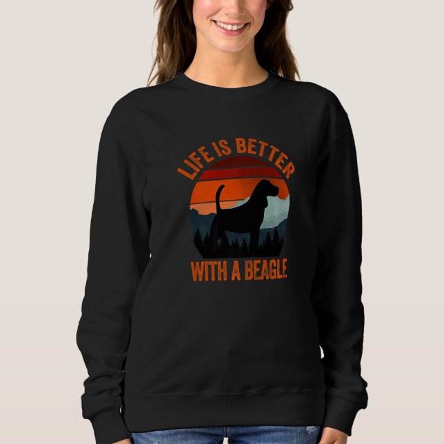 With A Beagle Vintage Country Dog Sweatshirt (Front)