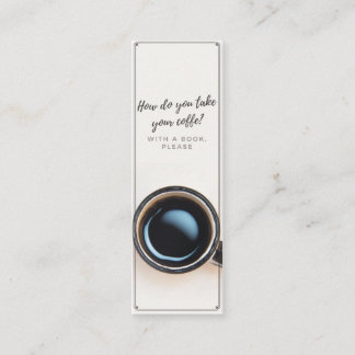 With a Book Bookmark Mini Business Card