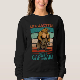 With A Capybara  Capybara Sweatshirt