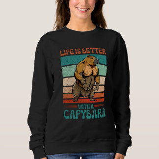 With A Capybara  Capybara Sweatshirt