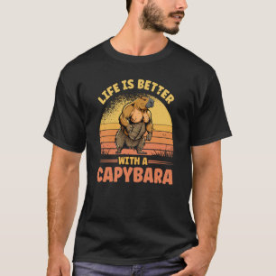 With A Capybara Fitness Bodybuilder Rodent T-Shirt