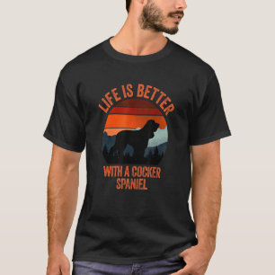 With A Cocker Spaniel Vintage Distressed T-Shirt