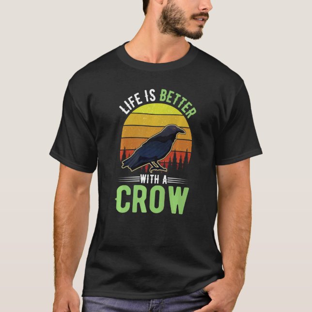 with a Crow Raven T-Shirt (Front)