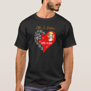 With A Dog Beagle Design T-Shirt
