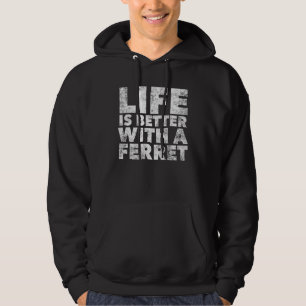 With A Ferret Proud Ferret Parent Animal Hoodie