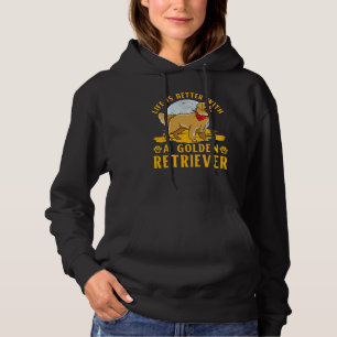 with a Golden Retriever Dog Saying 1 Hoodie