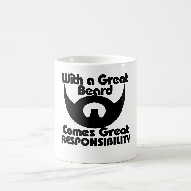 With a great beard comes great resposibility coffee mug (Center)