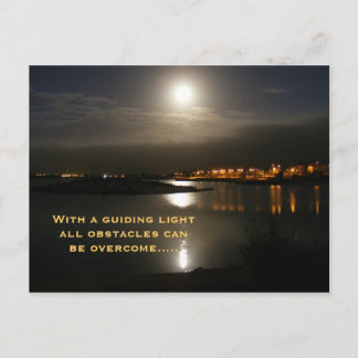 With a guiding lightall obstacles can... postcard
