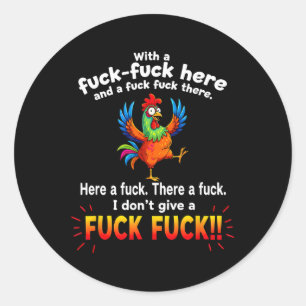 With A Here And A There Here A Classic Round Sticker