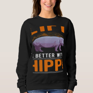 with a Hippo Sweatshirt