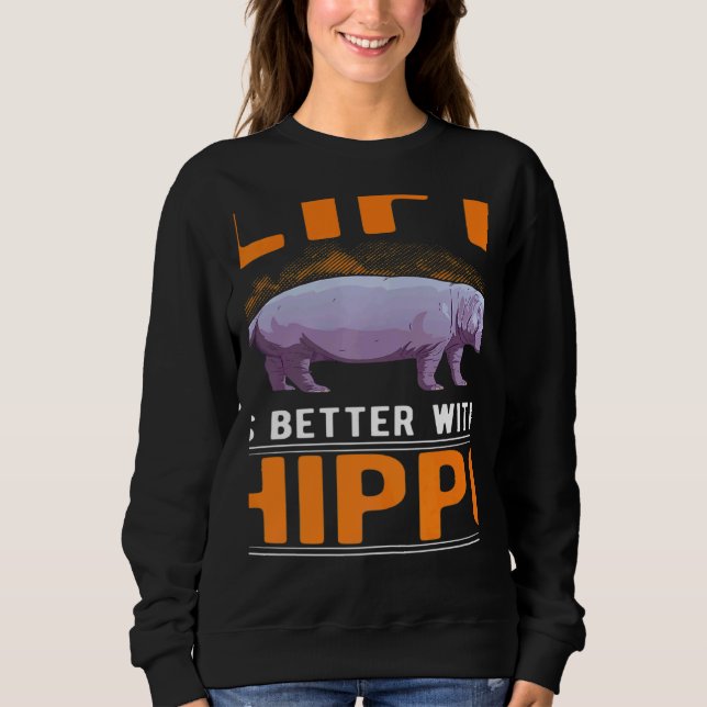 with a Hippo Sweatshirt (Front)