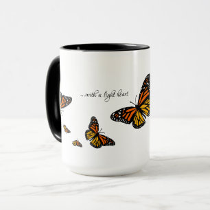 With a Light Heart - Monarch Butterfly Mug