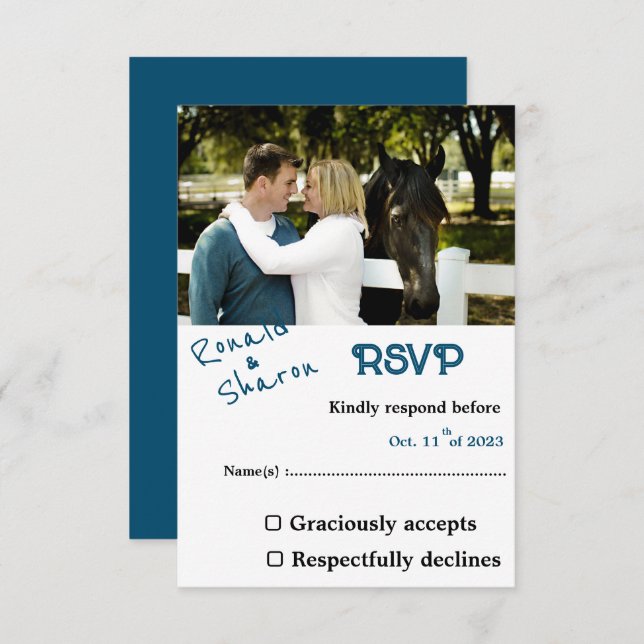 With a Photo  RSVP Card (Front/Back)
