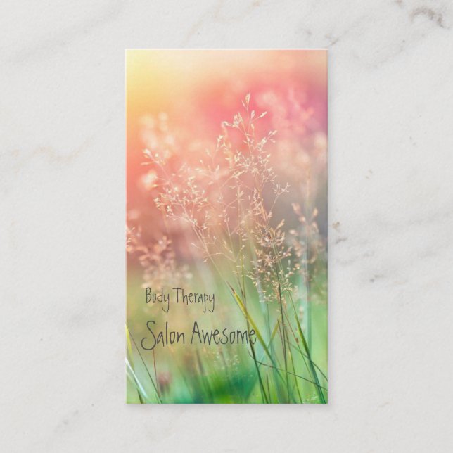 with a soft tint business card (Front)