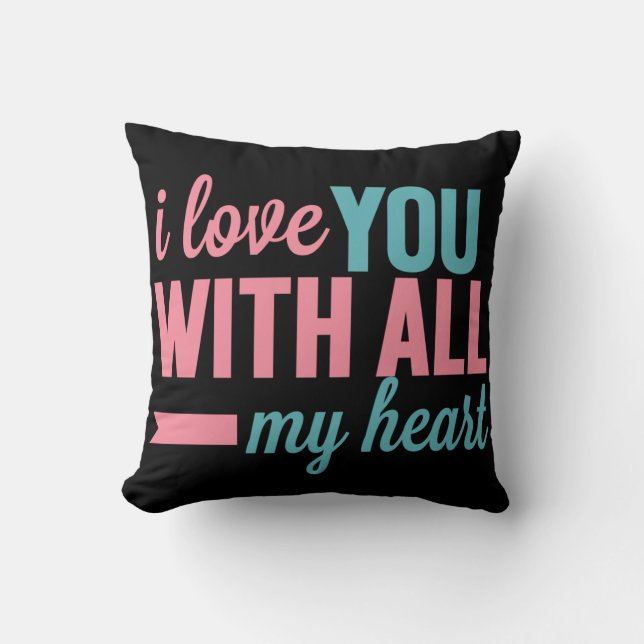 With all my heart cushion (Front)