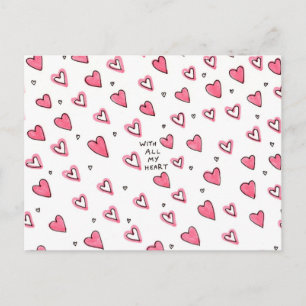 With All My Heart - Postcard