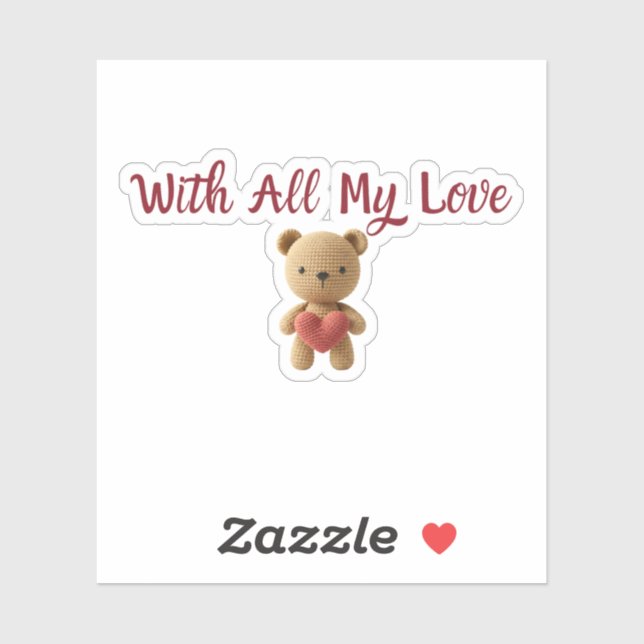 With All My Love Sticker | Cute Gift Packaging Lab (Sheet)