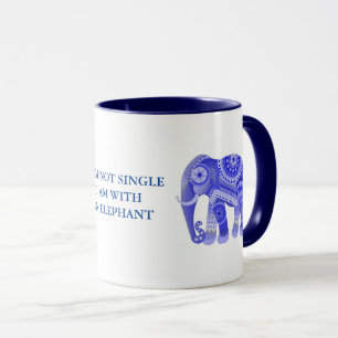 "WITH AN ELEPHANT" MUG