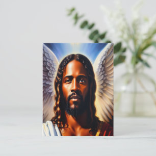 With Angel Wings Christian Postcard