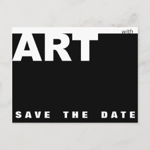 With Art customisable Birthday Save the date Announcement Postcard