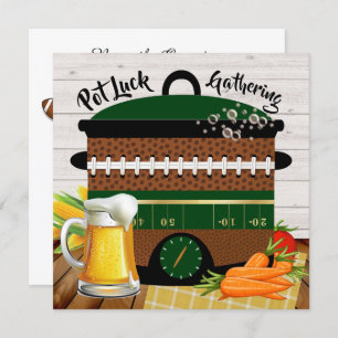 With Beer Version Pot Luck / Whatever Invitation