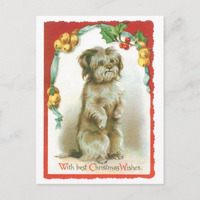 With Best Christmas Wishes Holiday Postcard (Front)