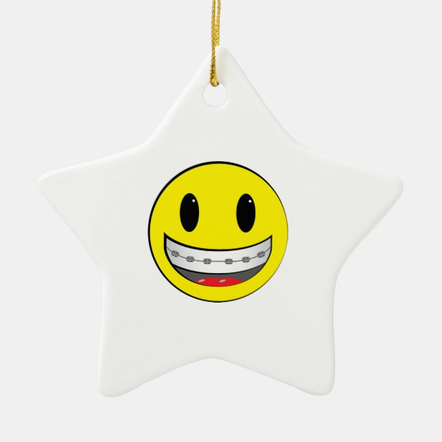 with braces ceramic ornament (Front)