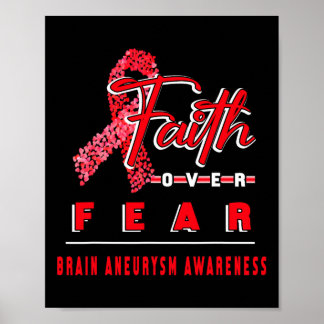 WITH BRAIN ANEURYSM AWARENESS FAITH ALWAYS OVERS F POSTER