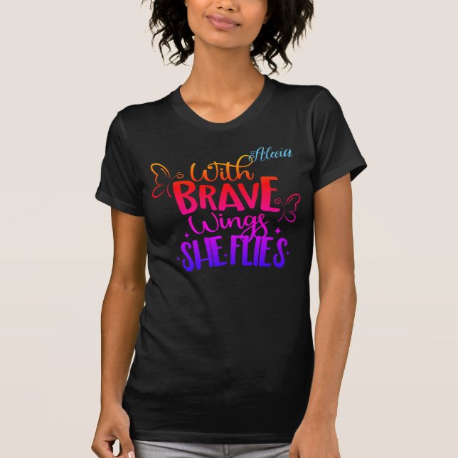 With Brave Wings Women's  T-Shirt (Front)