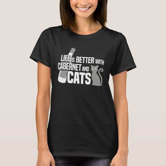 with Cabernet and Cats T-Shirt (Front)