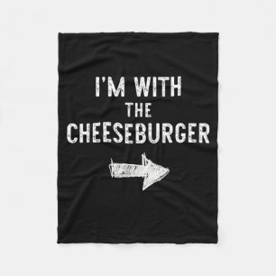 with Cheeseburger Halloween Couple Costume Fleece Blanket