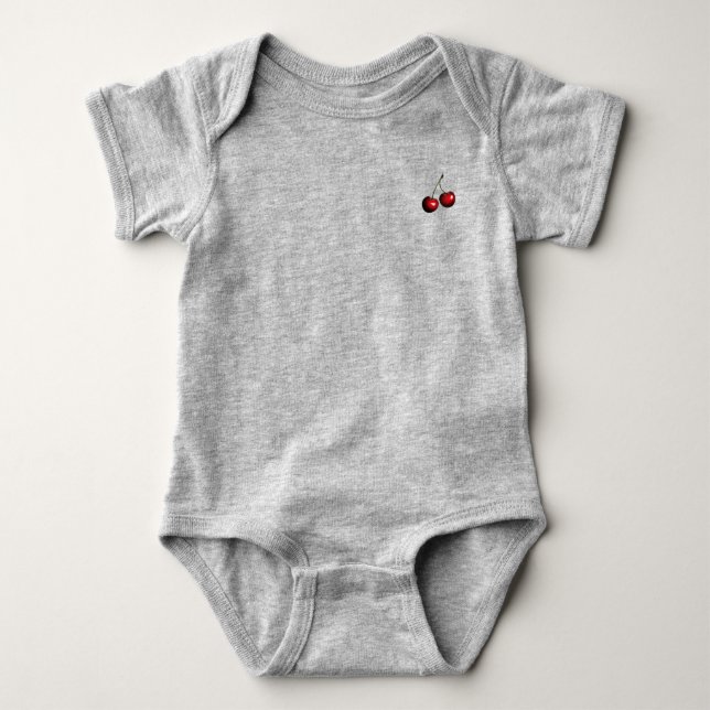 With Cherries Baby Bodysuit (Front)