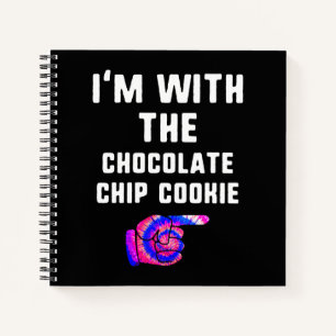 With Chocolate Chip Cookie Tie Dye Halloween Gift Notebook