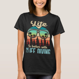 With Cliff Diving Watersports Tombstoning T-Shirt