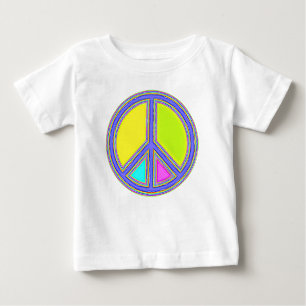 With Colors Filled PEACE Sign 1 Baby T-Shirt