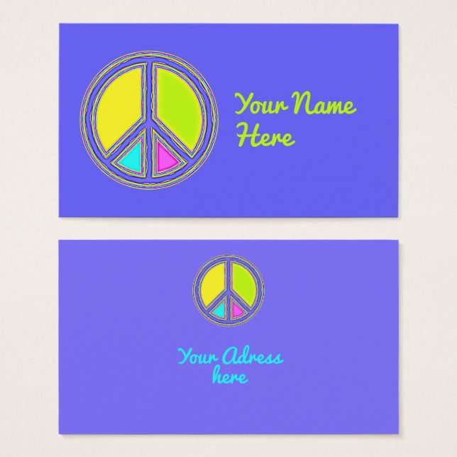 With Colours Filled PEACE Sign 1 (Front & Back)