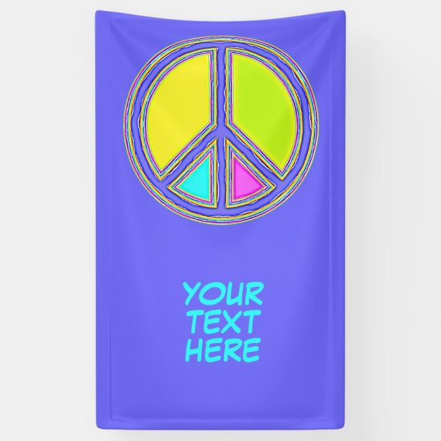 With Colours Filled PEACE Sign 1 (Vertical)