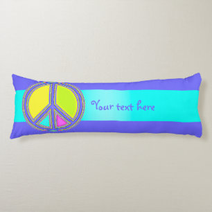 With Colours Filled PEACE Sign 1 Body Cushion