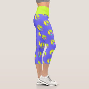 With Colours Filled PEACE Sign 1 Capri Leggings