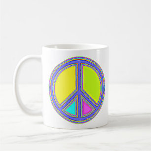 With Colours Filled PEACE Sign 1 Coffee Mug