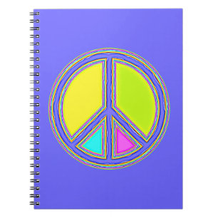 With Colours Filled PEACE Sign 1 Notebook