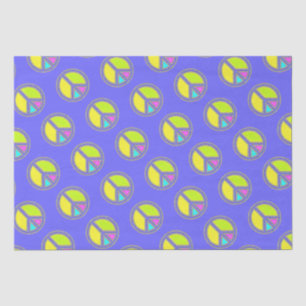 With Colours Filled PEACE Sign 1 Tissue Paper