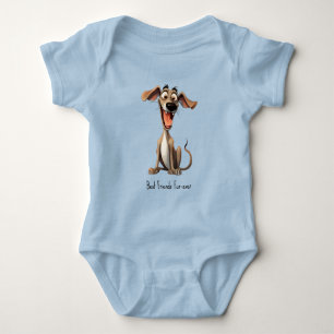 With custom text, 🐶crazy 🤪 whippet baby bodysuit