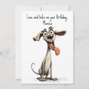 With custom text, 🐶crazy 🤪 whippet holiday card